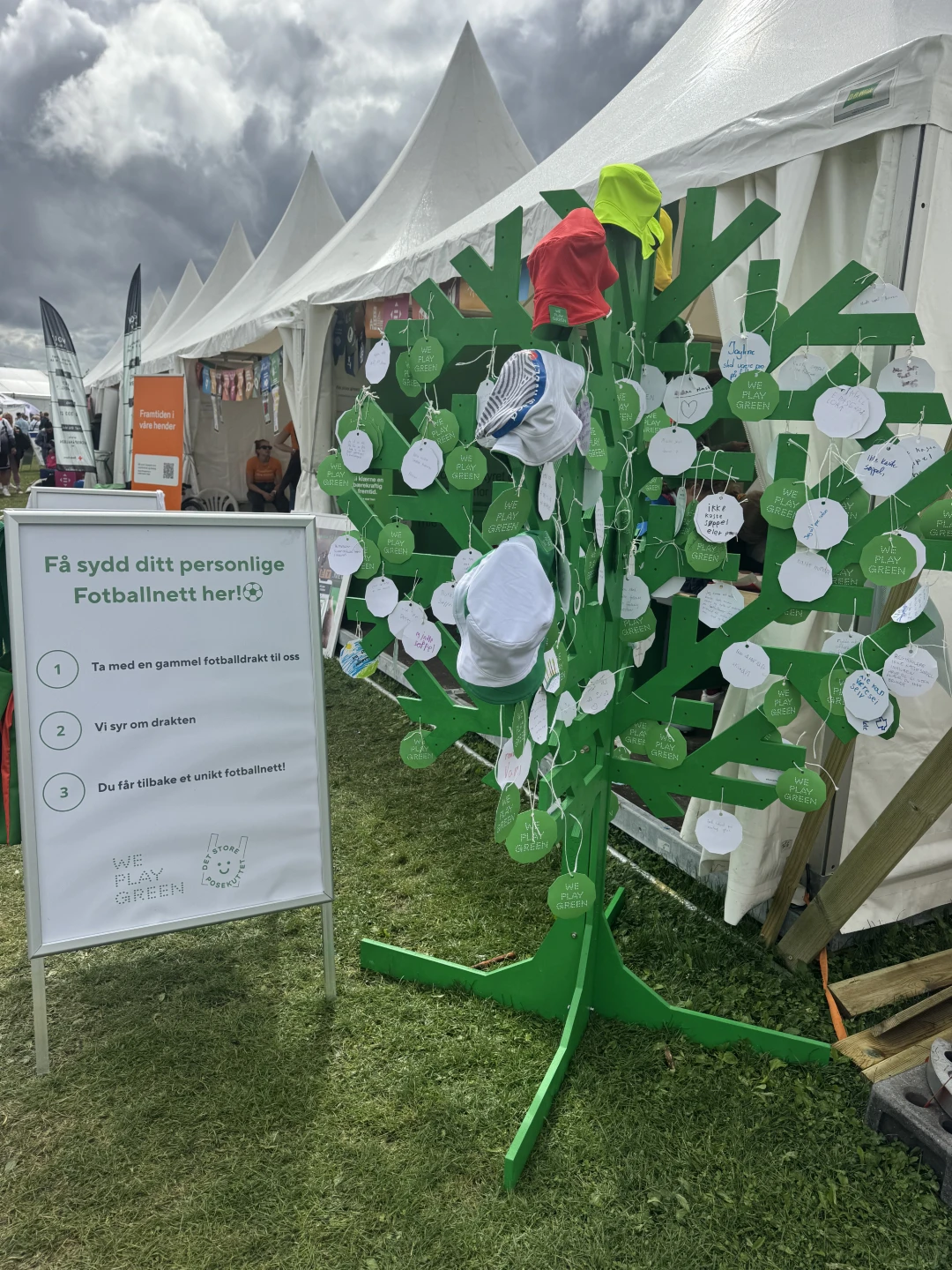 We Play Green re-use stand at Norway Cup