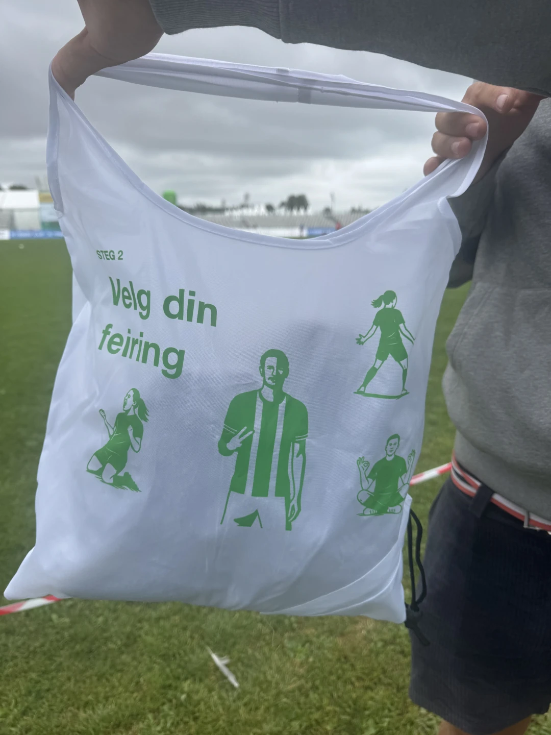 We Play Green shopper or shopping bag at Norway Cup