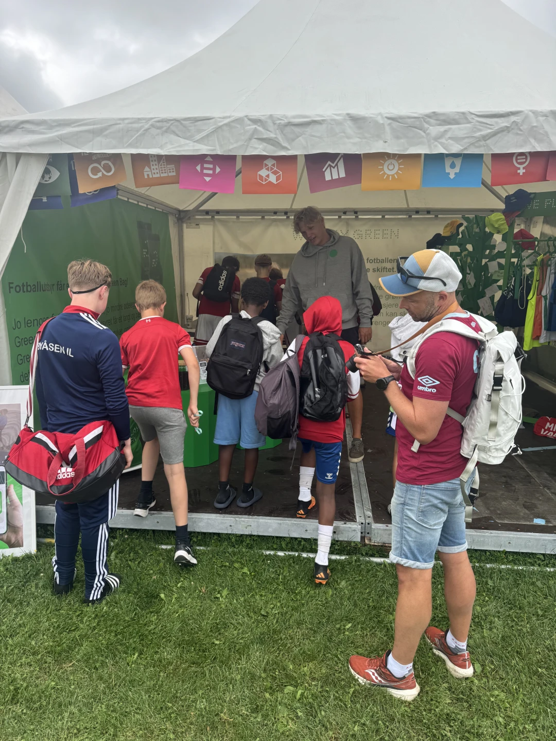 We Play Green stand at Norway Cup